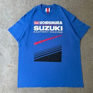 Pilot Yoshimura Suzuki Factory Racing Graphic T-Shirt Blue Mens XL GSX Motorex